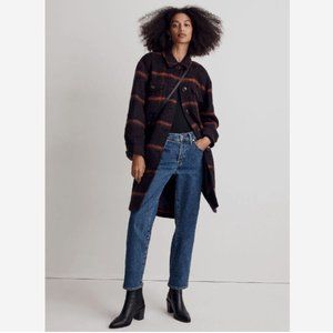 Madewell Long Shirtjacket in Windowpane - NWOT